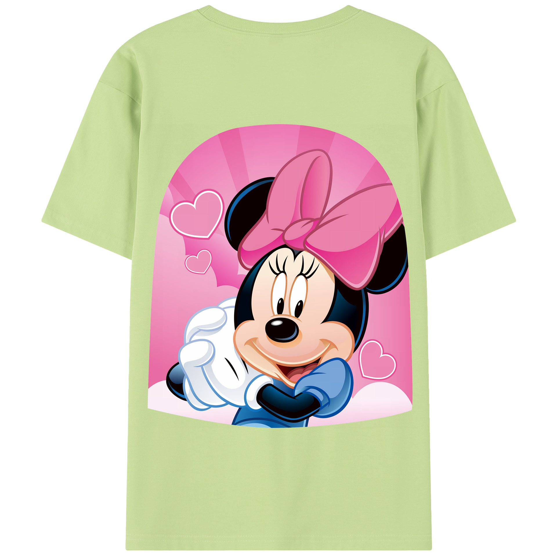 （画像用） ミッキーマウス Mickey Mouse 綿100％半袖Tシャツ（背面プリント）